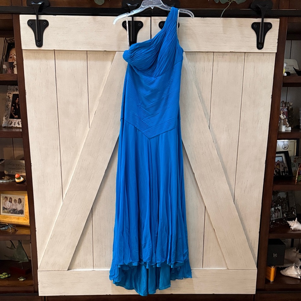 Sue Wong Nocturne Blue One-Shoulder Asymmetrical Hem, Size 12